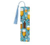 Marque-page en bois avec imprimé bulles de bière colorées pour travaux manuels, Noël, mariage