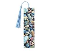 Marque-page en bois avec motif pierre - Cadeau d'anniversaire - Décoration parfaite pour marque-pages