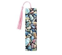 Marque-page en bois avec motif pierre - Cadeau d'anniversaire - Décoration parfaite pour marque-pages