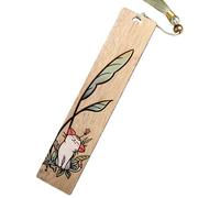 Marque-page en bois avec pendentif de rechange fait à la main - Marque-page en bois sculpté pour les amateurs de livres - Rétro - Pour les lecteurs - Fait à la main