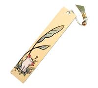 Marque-page en bois avec pendentif de rechange fait à la main - Marque-page en bois sculpté pour les amateurs de livres - Rétro - Pour les lecteurs - Fait à la main