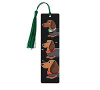 Marque-page en bois avec pompons en bois à suspendre avec inscription « I Love My Dog » - Marque-pages fait à la main - Ornements vintage en bois - Marque-page de lecture pour homme et femme