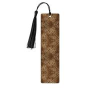 Marque-page en bois avec pompons en forme de léopard - Étiquettes naturelles pour livres - Cadeau parfait pour les femmes et les hommes