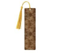 Marque-page en bois avec pompons en forme de léopard - Étiquettes naturelles pour livres - Cadeau parfait pour les femmes et les hommes