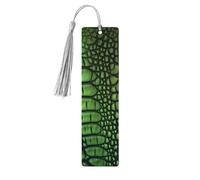 Marque-page en bois avec pompons, étiquette suspendue en bois, marque-pages artisanaux en peau d'alligator