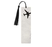 Marque-page en bois avec tour Eiffel, cœur, avion - Marque-pages uniques pour lecteurs, marqueurs de page créatifs - Essentiels de vers de bibliothèque personnalisés, fournitures de lecture, supports