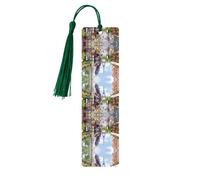 Marque-page en bois de peuplier de qualité supérieure avec motif Tour Eiffel de Paris - Marque-page double face pour livres, journaux et plus encore