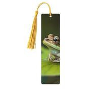 Marque-page en bois en forme de grenouille et de papillon pour hommes, femmes, enseignants, cadeau vintage fait à la main, marque-pages pour lecture, marque-pages à suspendre, ornements en bois avec