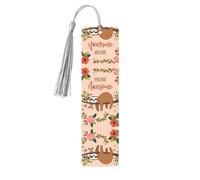 Marque-page en bois gris - Décoration imprimée « Made You are Awesome Sloth », parfait pour les livres, les journaux, les carnets et les planificateurs