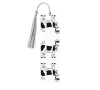 Marque-page en bois gris - Impression complète double face blanche et noire pour livres, journaux, cahiers - Cadeau idéal