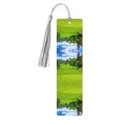 Marque-page en bois gris - Parcours de golf de Vancouver double face - Impression complète - Décoration pour salle d'étude, bureau, salle de classe, bibliothèque