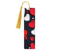 Marque-page en bois « Happy Valentine's Day » - Cadeau d'anniversaire - Décoration parfaite pour les marque-pages