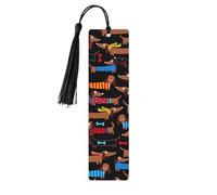 Marque-page en bois « I Love My Dog Teckels » pour les amateurs de livres, pompons, accessoires de lecture, club, fête