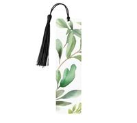 Marque-page en bois - Marque-page fleur verte à pompons, marque-page vintage créatif en bois pour les amoureux des livres, fait main, cadeau de Noël pour hommes et femmes