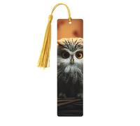 Marque-page en bois mignon en forme de hibou pour hommes, femmes, enseignants, cadeau vintage fait à la main, marque-pages pour lecture, marque-pages à suspendre, étiquettes cadeaux, marque-pages en