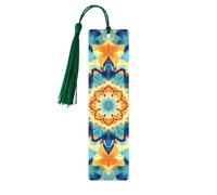 Marque-page en bois motif floral ethnique avec tasse, motif mandala, pour femmes et hommes, amoureux des livres, marque-pages pour étudiants, enseignants, lecteurs, écrivains, cadeaux
