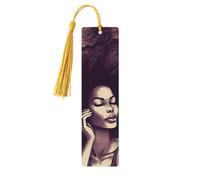 Marque-page en bois noir africain pour femmes, hommes, femmes, enseignants, cadeau vintage fait à la main, marque-pages pour lecture, marque-pages à suspendre, étiquettes cadeaux, ornements en bois