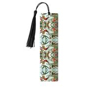 Marque-page en bois noir - Belle impression colibris idéal pour une couverture rigide - Accessoire parfait pour salle d'étude, bureau et bibliothèque