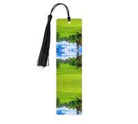 Marque-page en bois noir - Parcours de golf Vancouver double face - Impression complète - Décoration pour salle d'étude, bureau, salle de classe, bibliothèque