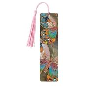 Marque-page en bois orné de papillons - Décoration parfaite pour les amateurs de livres, les étudiants, les clubs de lecture