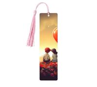Marque-page en bois pour homme et femme - Marque-page personnalisé avec pompon - Cadeau d'anniversaire pour les amateurs de livres, cadeau d'anniversaire, d'étudiants, d'enseignants