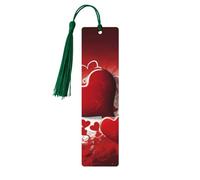 Marque-page en bois pour homme et femme - Marque-page personnalisé avec pompon - Cadeau de Saint-Valentin pour les amateurs de livres, cadeau d'anniversaire, d'étudiants, d'enseignants