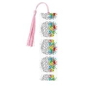 Marque-page en bois rose - Image géométrique double face avec impression scientifique complète pour livres, journaux, cahiers - Cadeau idéal