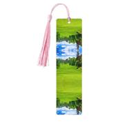 Marque-page en bois rose - Parcours de golf Vancouver double face - Impression complète - Décoration pour salle d'étude, bureau, salle de classe, bibliothèque