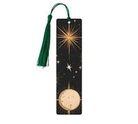 Marque-page en bois Soleil Lune avec tasse, marque-pages comètes spatiales pour femmes et hommes, amoureux des livres, marque-pages pour étudiants, enseignants, lecteurs, écrivains, cadeaux