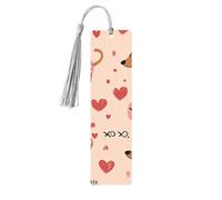 Marque-page en bois teckel mignon avec tasse, marque-pages Love Dog pour femmes et hommes, amoureux des livres, marque-pages pour étudiants, enseignants, lecteurs, écrivains, cadeaux