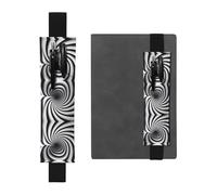 Marque-page en cuir avec illusion d'optique en spirale, idéal pour les cahiers, agendas, calendriers, étuis de tablette, lecture, travail, etc.