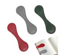 Marque-page en cuir magnétique - 3 faiseurs de lecture de page - Pinces à aimant double face pour signets | Pour école, bibliothèque, bureau, étude biblique, club, hommes, femmes, enseignants, étudian