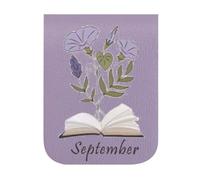 Marque-page en cuir magnétique à fleurs, classique et esthétique, 8x3x0,5 cm, clip de marque-page magnétique, marqueur de page de livre, large attrait pour les utilisateurs, pour les lecteurs, lecture