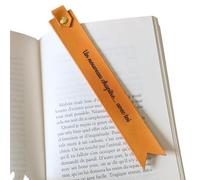 Marque-page en cuir naturel fait main - Personnalisable avec gravure laser - Plusieurs couleurs disponibles - Option coffret cadeau kraft