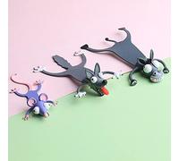 Marque-page en forme d'dessin animé, créatif, stéréo, fantaisie dessin animé Wacky Pals - Marque-page en forme d'animal écrasé - Pour enfants et étudiants