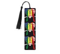 Marque-page en forme de cœur représentant un perroquet sénégalais qui aime l'Amérique, cadeau de Saint-Valentin, cadeau de couple, marque-page de remise de diplôme, cadeau unisexe