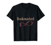 Marque-page en forme de ruban graphique bordeaux doré T-Shirt