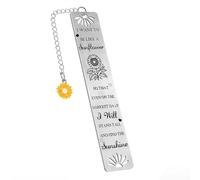 Marque-page en forme de tournesol avec chaîne de tournesol, marque-page inspirant pour femme, amie, lectrice, marque-page tournesol pour cadeaux de rentrée scolaire