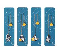 Marque-Page En Métal, 1 Pièce, Mignon, Astronaute, Marcheur De Lune, Marqueur De Page, Accessoires De Papeterie
