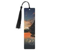 Marque-page en métal avec pampilles en forme d'aigle volant dans le ciel, pendentif unique fait à la main, marque-pages en bois mignons, ornements à suspendre pour les amateurs de livres, cadeau