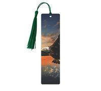 Marque-page en métal avec pampilles en forme d'aigle volant dans le ciel, pendentif unique fait à la main, marque-pages en bois mignons, ornements à suspendre pour les amateurs de livres, cadeau