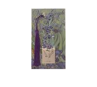 Marque-page en métal avec peinture florale, pince de page de livre esthétique pour étudiant (iris)