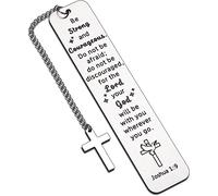 Marque-page en métal avec pendentif en forme de croix - Marque inspirante - Papeterie - Livre de lecture - Cadeaux pour étudiants - L0S6 - Page de livre pour la fête des enseign