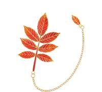 Marque-page en métal avec pendentif en forme de feuilles d'automne avec chaîne et marque-page pour amateurs de livres, enseignants, cadeaux pour adultes