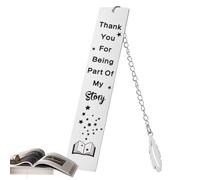 Marque-page en métal - Design créatif en acier inoxydable - Marque-page inspirant avec pendentif - Pour salle de classe et bibliothèque - Accessoire cadeau parfait pour les amateurs de livres