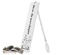 Marque-page en métal - Design créatif en acier inoxydable - Marque-page inspirant avec pendentif - Pour salle de classe et bibliothèque - Accessoire cadeau parfait pour les amateurs de livres