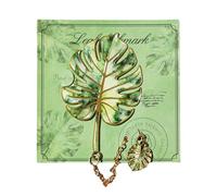 Marque-page en métal - Marque-page artistique de lecture de feuilles botani | Design artistique Vintage pour lecture, bibliothèque, école, dortoir, bureau, adapté aux femmes, hommes, enseignants
