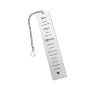 Marque-page en métal pour femme et homme « Never Forget The Difference You Make » - Cadeau de remerciement pour employé, enseignant, infirmière, cadeau de retraite, cadeau d'adieu pour collègue
