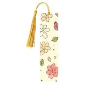 Marque-page en métal pour homme et femme - Marque-page personnalisé avec pampille - Joli motif floral - Cadeau d'anniversaire pour les étudiants et les enseignants