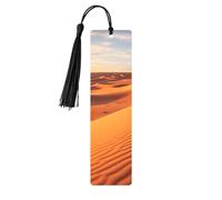Marque-page en métal pour homme et femme - Marque-page personnalisé avec pendentif en forme de dunes de sable dans le désert du Sahara - Pour les amateurs de livres, cadeau d'anniversaire, d'étudiants